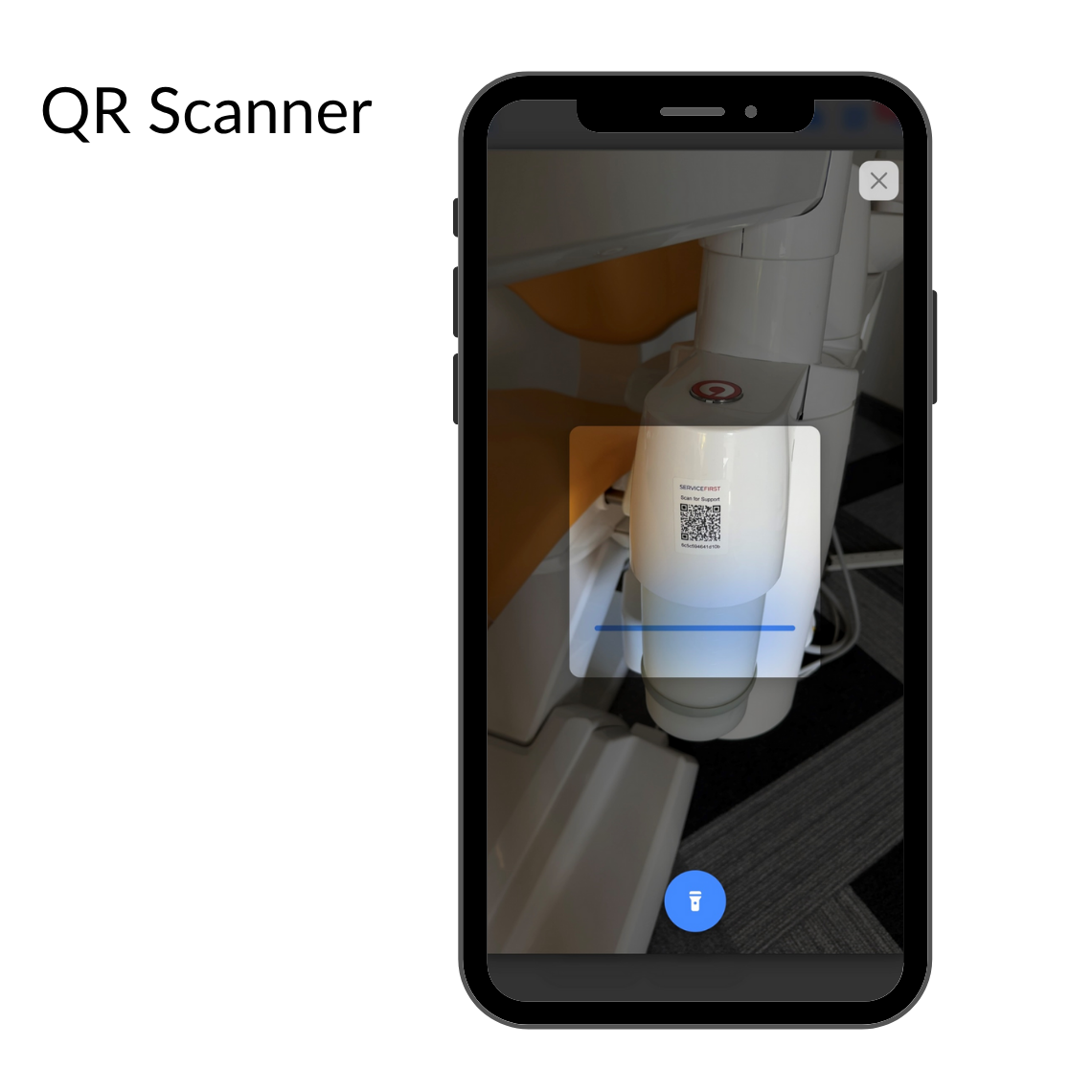 Scan the Service First QR code to get started